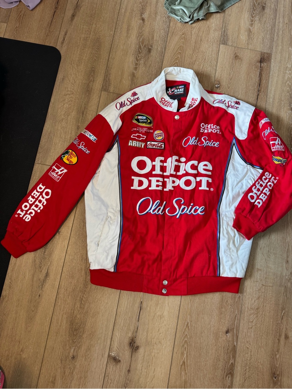 Vintage 90s Nascar Chase Authentics Office Depot Jacket Embroidered Size 2XL